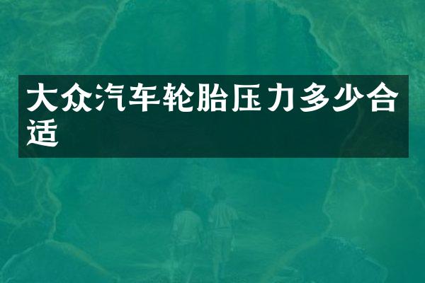 大众汽车轮胎压力多少合适