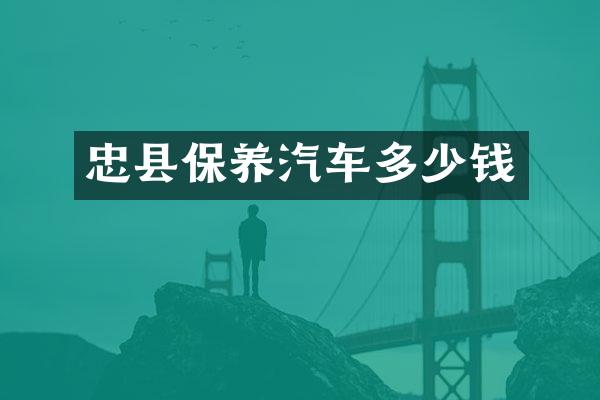 忠县保养汽车多少钱