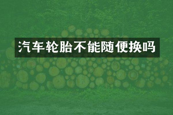 汽车轮胎不能随便换吗