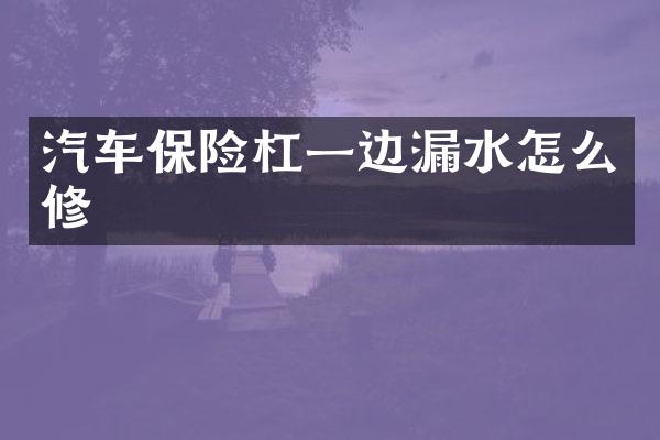汽车保险杠一边漏水怎么修