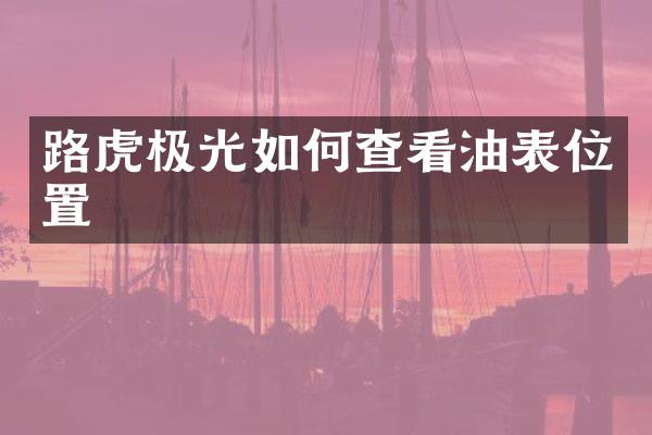 路虎极光如何查看油表位置