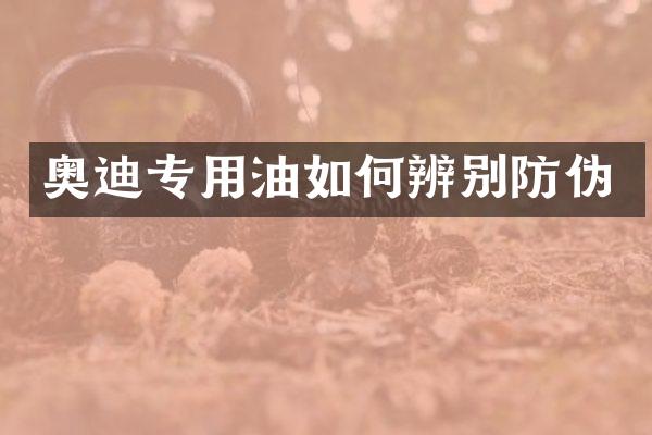 奥迪专用油如何辨别防伪