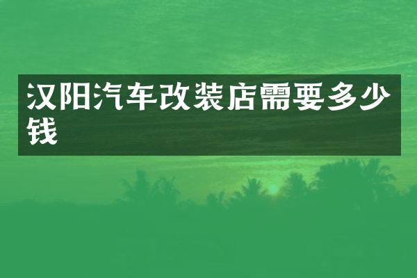 汉阳汽车改装店需要多少钱