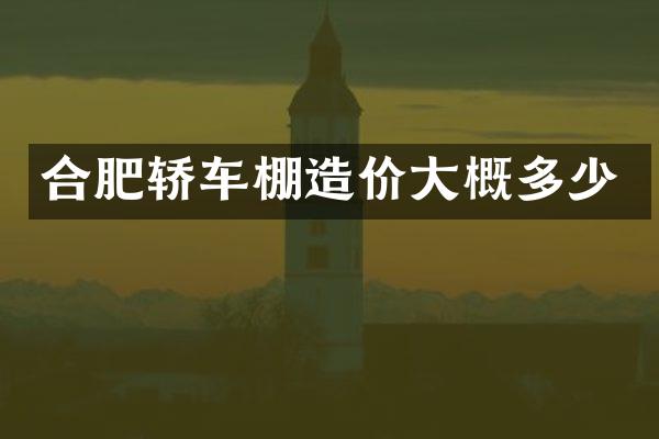 合肥轿车棚造价大概多少