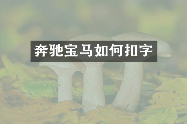 奔驰宝马如何扣字