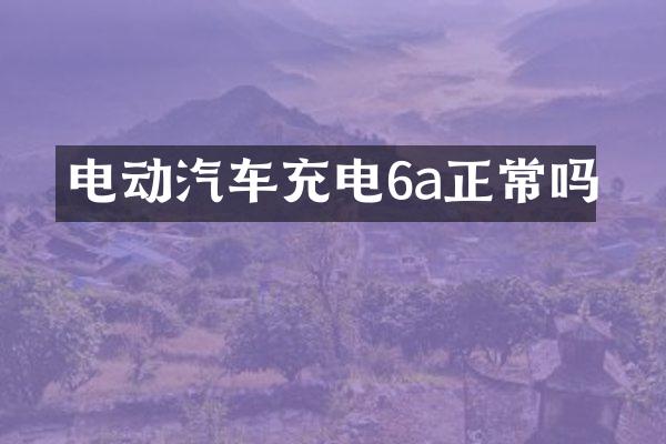 电动汽车充电6a正常吗