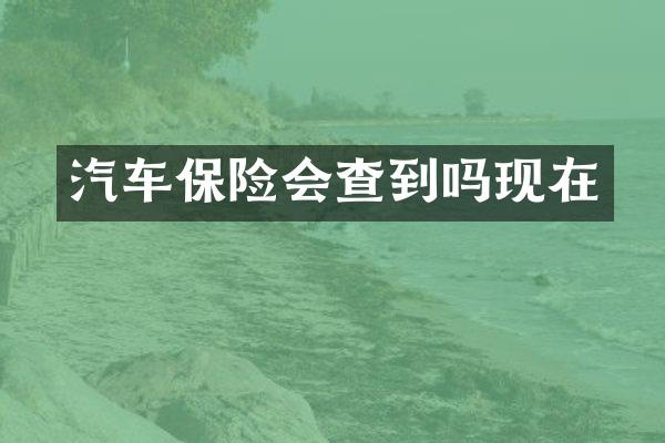 汽车保险会查到吗现在