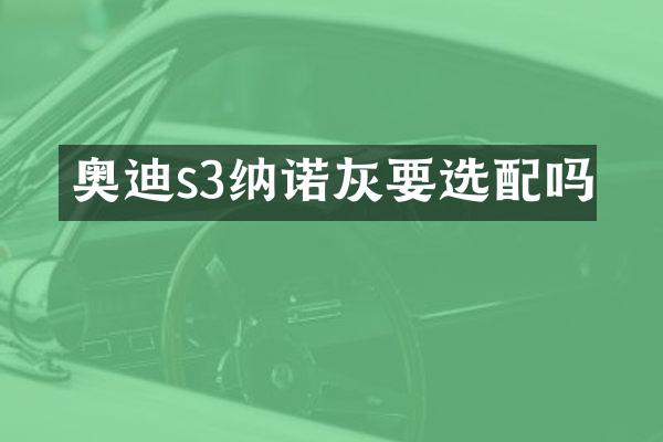 奥迪s3纳诺灰要选配吗