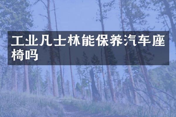 工业凡士林能保养汽车座椅吗