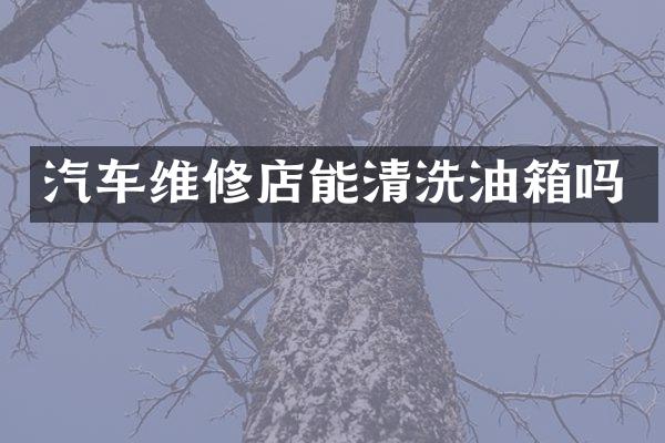 汽车维修店能清洗油箱吗