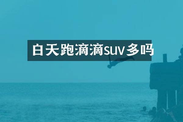 白天跑滴滴suv多吗