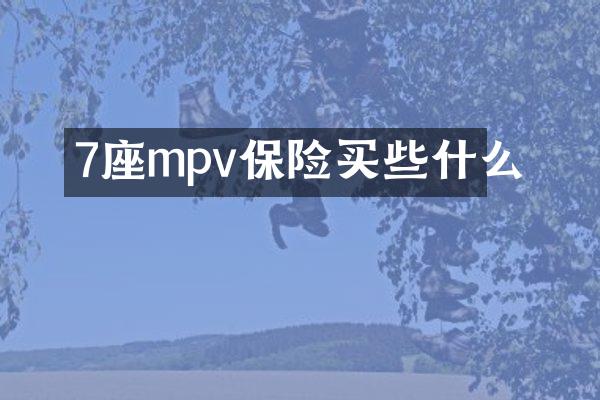 7座mpv保险买些什么