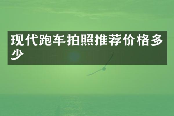 现代跑车拍照推荐价格多少