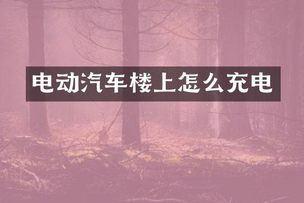 电动汽车楼上怎么充电