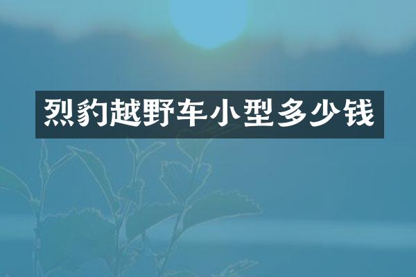烈豹越野车小型多少钱