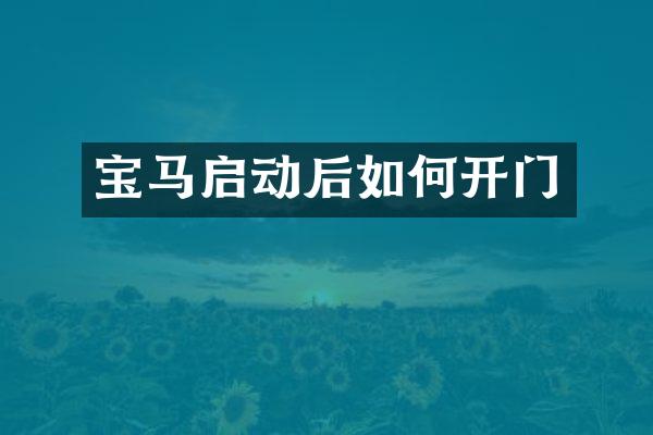 宝马启动后如何开门