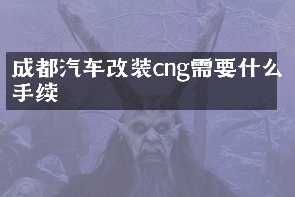 成都汽车改装cng需要什么手续