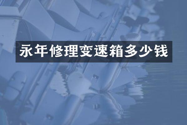 永年修理变速箱多少钱