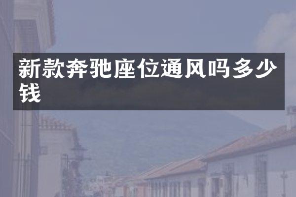 新款奔驰座位通风吗多少钱