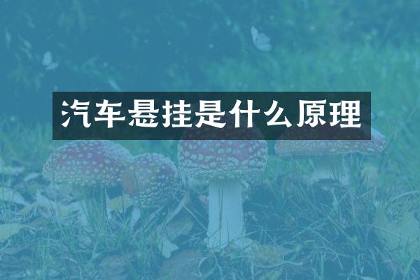 汽车悬挂是什么原理