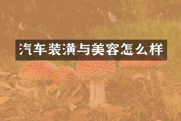 汽车装潢与美容怎么样
