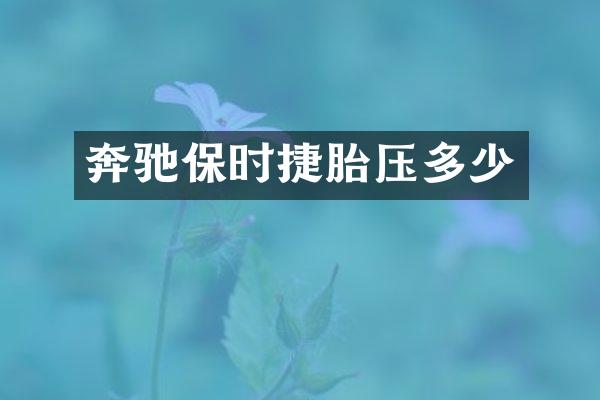 奔驰保时捷胎压多少