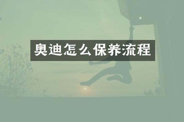 奥迪怎么保养流程