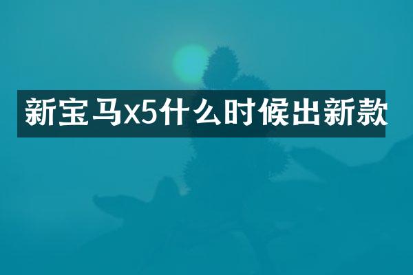 新宝马x5什么时候出新款