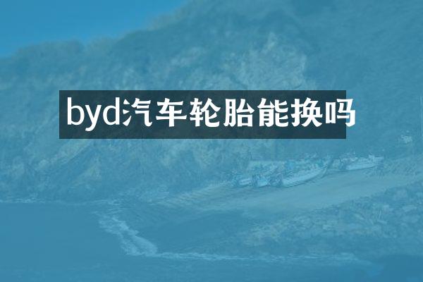 byd汽车轮胎能换吗