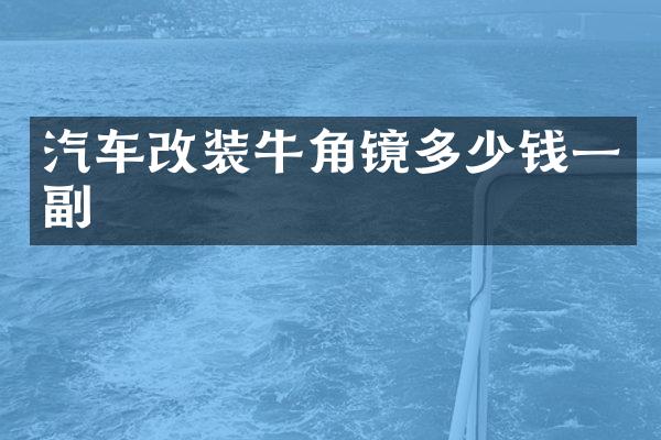 汽车改装牛角镜多少钱一副