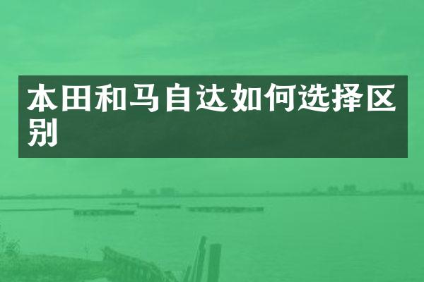 本田和马自达如何选择区别