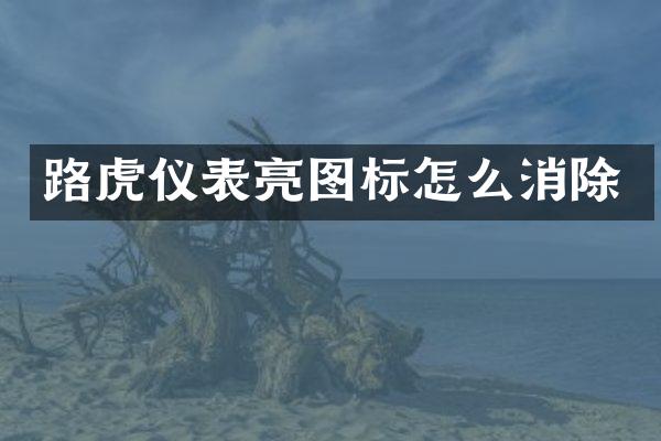 路虎仪表亮图标怎么消除