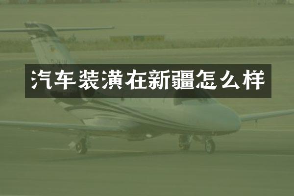 汽车装潢在新疆怎么样