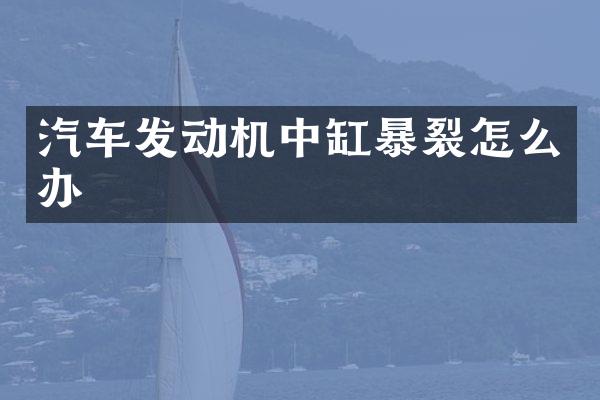 汽车发动机中缸暴裂怎么办