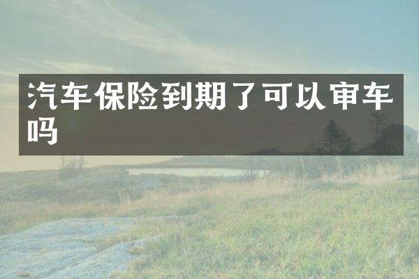 汽车保险到期了可以审车吗