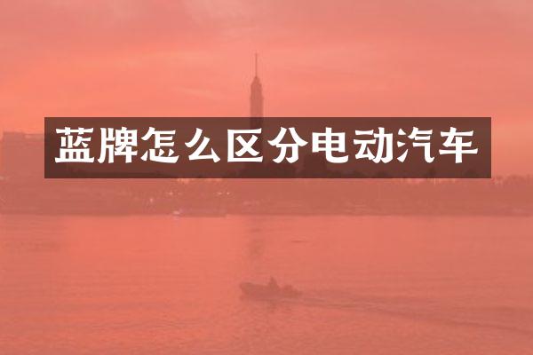 蓝牌怎么区分电动汽车