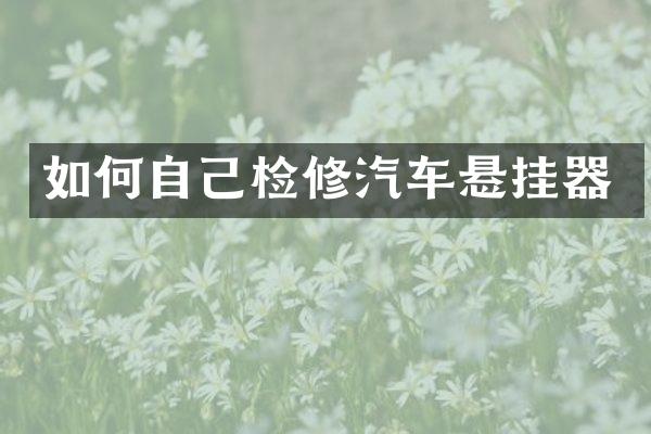 如何自己检修汽车悬挂器
