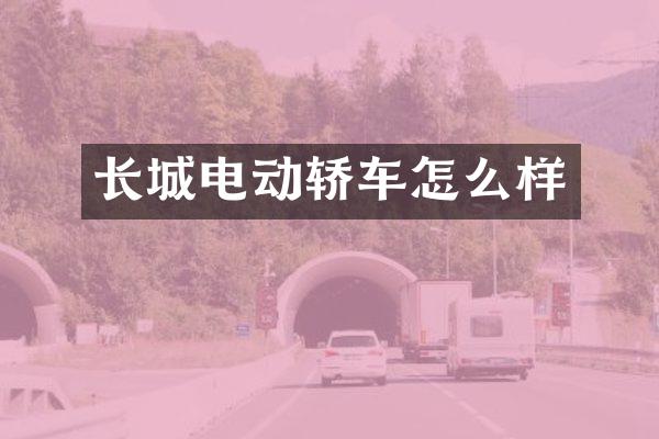 长城电动轿车怎么样