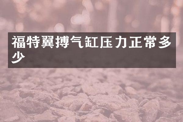 福特翼搏气缸压力正常多少
