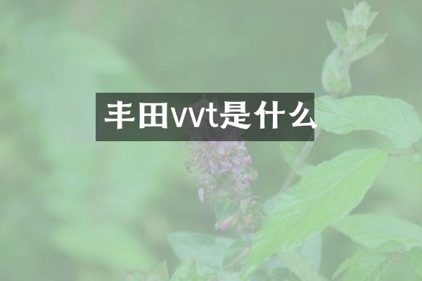 丰田vvt是什么