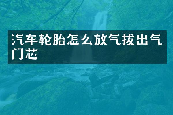 汽车轮胎怎么放气拔出气门芯