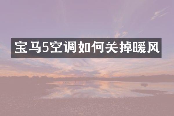 宝马5空调如何关掉暖风