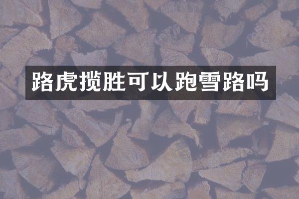 路虎揽胜可以跑雪路吗