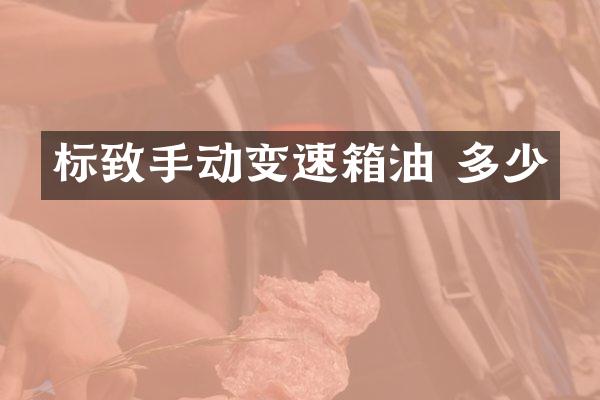 标致手动变速箱油 多少