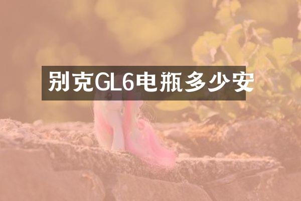 别克GL6电瓶多少安