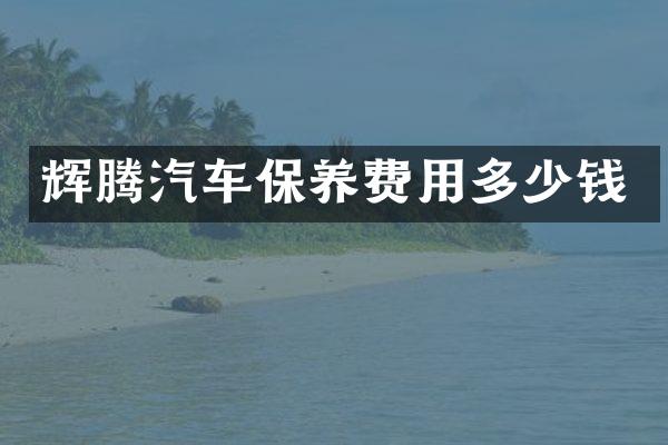 辉腾汽车保养费用多少钱