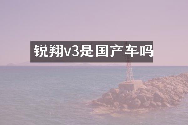 锐翔v3是国产车吗