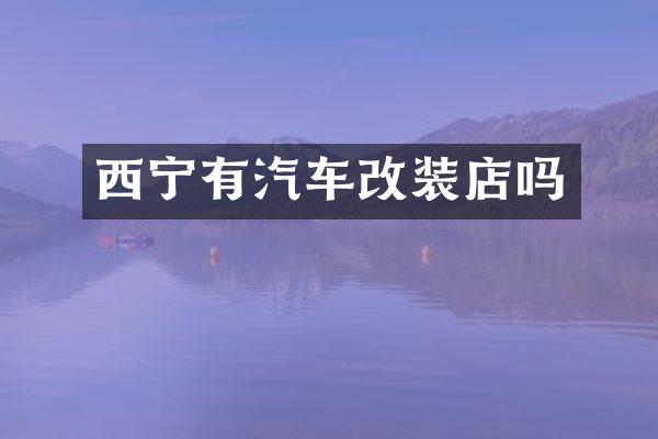 西宁有汽车改装店吗