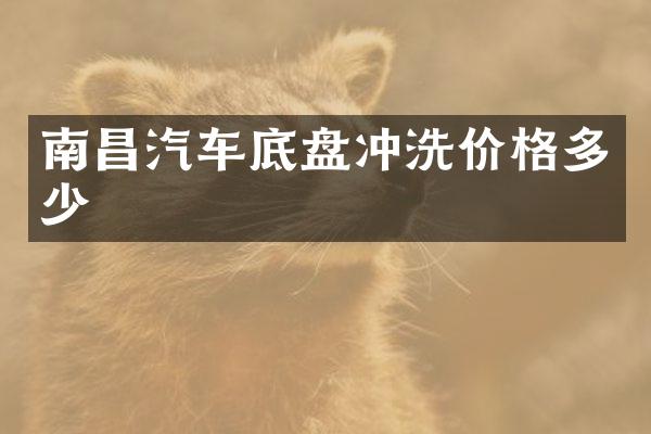南昌汽车底盘冲洗价格多少