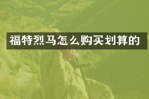 福特烈马怎么购买划算的